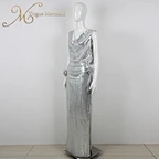 v-neck sequin prom dress